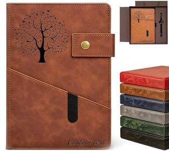 RSQGT Personalized Leather A5 Notebook Set for Business