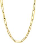 Jewelry Affairs 14k Yellow Real Gold Paperclip Chain Necklace, 3mm (10.0 Inches)