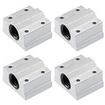 uxcell SCS8UU Linear Ball Bearing Slide Block Units, 8mm Bore Dia (Pack of 4)