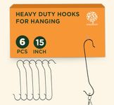 GOLD DUST Kitchen Hooks for Hanging Utensils, Cloth Hanging Hook, Pot Hangers for Balcony, Metal Hooks for Hanging, Steel Hooks for Hanging, S Hooks for Hanging (Pack of 6)