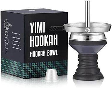 Yimi Hookah Premium Ceramic Hookah Bowl, Stainless Steel Bowl Screen, Hookah Chimney Charcoal Bowl Kit (Purple)