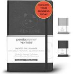 Panda Planner Undated Venture Planner - Entrepreneur 90 Day Planner - 3 Month Calendar, Weekly Agenda & Daily Planner - Hardcover Productivity Planner - 5.25” x 8.25” (Black)