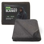 72 HRS Wool Blanket-Camping Gear, Warm, Thick, Washable 4.0 lbs, 64” x 84” Winter Blanket, Outdoor Blanket, Winter Camping Gear for Outdoors, Survival & Emergency (80% Wool, 1 Pack)