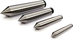 Quality Tool Steel 60 Degree Dead Center Centre- Hard & Ground -Lathe Drill, Mill, Grinder Engineering Tools ((Set of 4 PCS))