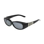 Solar Shield Fits Over Sunglasses Unisex's Fashion Fits Over Adele, Black, 57 mm