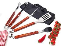 Personalised Barbeque Tool Set Large BBQ Gift Set with Case Engraved BBQ Utensil Set Daddy Grill Papa Dad Men