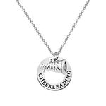 BNQL Cheerleader Necklace Cheerleader Gifts Cheerleading Jewelry Gift for Cheerleader Cheer Coach or Team (Necklace)