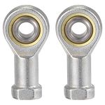 uxcell 2pcs SI8TK PHSA8 Spherical Rod End Bearing 8mm Bore Self-Lubricated Joint Bearing M8x1.25 Right Hand Female Thread Connector