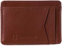 Alpine Swiss Mens Oliver RFID Safe Minimalist Front Pocket Wallet Smooth Leather Comes in a Gift Box Tan