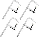 Ganggend F Clamps Welding Clamps 4 Pack, Heavy Duty F Bar Clamp 12-Inch x 4-3/4-Inch Throat (300 x 120mm Throat), Professional Forged Steel Bar Clamps for Woodworking, Welding, DIY and Crafts