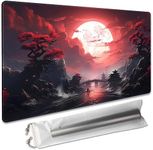 Board Game 14x24in TCG Playmat Compatible for OCG CCG RPG MTG Playmats,Mouse pad Desk Mats (Blood Moon Secrets)