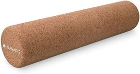 Navaris Cork Roller - Fitness Sport Yoga Cork Tube for Legs, Back, Muscles - Medium, 4 x 18"