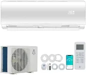 Mini Split Air Conditioner, 18,000 Btu Wall Mounted AC with Heat Pump & Accessories, Ductless Inverter Split-System Air Conditioners Cools up to 1250 Sq.Ft, WIFI & Remote Control, 208/230V