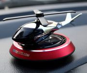 YOURKARTS.COM Solar Powered Car Perfume Diffuser/Dispenser | Helicopter Design, Auto Rotation Fan | For Car Dashboard with Perfume liquid & Organic Fragrance - (Red, Pack of 1)