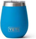 YETI Rambler Wine Tumbler, Vacuum Insulated Stainless Steel Tumbler with Magslider Lid, Big Wave Blue, 10 oz (296 ml)