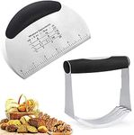 Pastry Cutter, Uooker Stainless Steel Dough Blender, Pastry Blender&Pie Cutter with Non-Slip Handle, Kitchencraft Baking Tool, Heavy Duty Dough Cutter for Pasta, Pie Crust and Cake