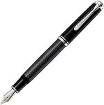 Pelikan M405 Fountain Pen, M, Medium Point, Black Stripe, Inhalation Type, Genuine Import