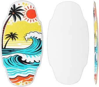 Olitizfy 35in Wooden Skimboard EVA Non-Slip for Teens Adult Beginners（Summer）