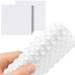Juminiz 200 Pieces Cabinet Door Bumpers, 0.4inch Round Silicone Clear Self Adhesive Bumper Stopper for Cabinets Doors and Drawers, Rubber Dots, Pads for Furniture