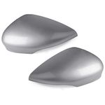 1 Pair Wing Mirror Cover Replacement for Ford Fiesta Mk7 2009-2015, Silver Wing Mirror Caps Door Wing Mirror Cover Cap