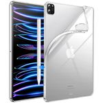 JETech Case for iPad Pro 11-Inch 2022/2021/2020 Model (4th/3rd/2nd Generation), Soft TPU Transparent Slim Shockproof Tablet Cover, Support Pencil 2nd Charging (Clear)