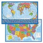 2 Pack - Laminated World Map Poster