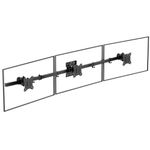 WALI Triple Monitor Wall Mount for 17 to 32 Inch, Computer Monitor Arm for 3 Screens, Swivel Tilt Wall Mount with Mounting Holes 75x75/100x100mm, Per Arm Holds Up to 15.4lbs (013ARM), Black