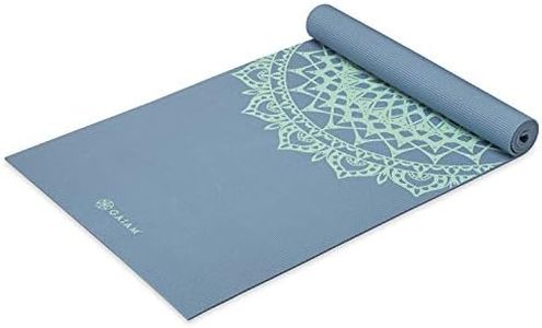Gaiam Yoga Mat Unisex-Adult Premium Print Non Slip Exercise & Fitness Mat for All Types of Yoga, Pilates & Floor Workouts, Blue Shadow Marrakesh, 68 Inch L x 24 Inch W x 5mm Thick