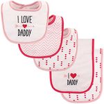 Luvable Friends Unisex Baby Bib and Burp Cloth Set, Girl Daddy, One Size