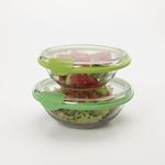 Farberware 5163995 Bowl Hugger Reusable Multipurpose Food Saver Lids, Plastic Silcone, Green