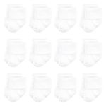 Luvable Friends Baby Unisex Newborn Terry Socks, 6-12 Months, White 12-Pack