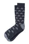 Men's Bicycle Ride Bike Novelty Crew Dress Socks (Heather Gray)