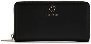 Ted Baker JORJANA-Flower Eyelet Large Zip Around Purse, Black
