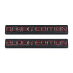 uwwwing 2Pcs Chrome 3D Metal Car Black Edition Emblem Letter Logo Racing SUV Sport Badge Trunk Coupe Sticker Accessories (Black&Red)