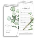 Bliss Collections Perpetual Calendar, 5x10 Monthly and Daily Wall Hanging Journal to Remember Important Dates, Special Days, Birthdays, Anniversaries - Stay Organized - Never Forget a Date