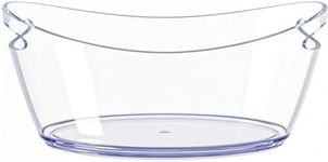 Ice Buckets for Parties, 5.5 Liter Large Clear Acrylic Food Grade Ice Bucket, Mimosa Bar Supplies Beverage Tub for Champagne Beer Sparkling Wine Cocktails