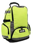 JCB - Hi Viz Backpack, High Visibility Safety Rucksack, Work Rucksack, Reflective Bag for Cycling Walks, Sports, Gym, School - Yellow