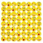 THE TWIDDLERS - 200 Funny Face Rubber Erasers, Novelty Emoji Stationery for Kids & School - Multipack Party Bag Fillers