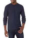 Amazon Essentials Men's Regular-Fit Long-Sleeve Waffle Shirt, Navy, M