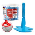 NIVILLI Spinny Levelling System, 250x Spinny tabs (Thread Tabs), Laying Aid, Pull Tabs, Thread Tabs, Tile Tool, Tile Laying Aid, Tile Levelling System… (Joint Width 3 mm – Material Thickness 8-25 mm)