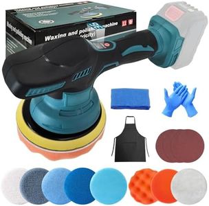 Polisseuse Voiture Sans Fil compatible avec Makita 18 V, Polisseuse de voiture de 6 inch, 8 Vitesses Variables Manuel, pour Le Polissage, Cirage, Ponçage