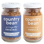 Country Bean Vanilla & Original Flavors Granule, Glass Bottle Combo Pack Of 2 X 50 Gram