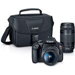 Canon EOS Rebel T7 DSLR Camera|2 Lens Kit with EF18-55mm + EF 75-300mm Lens, Black