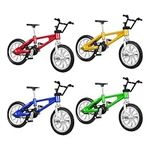 STOBOK 4Pcs 1:18 Mini Finger Bikes Bicycle Model Bike Toy Miniature Racing Bicycle Toy for Game Toy Cool Boy Gifts