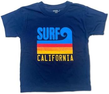 Sol Baby Surf California Stripe Wave Heathered Navy Tee-5-Blue