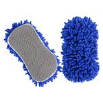 Ultimate Microfiber Car Wash Sponge - Premium Chenille Microfiber - Lint Free - Scratch Free - Ultra Soft Automobile Cleaning Sponge - 2 Pack