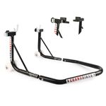 Grandbiker Universal Dismantlable Rear Paddock Stand for Bike with Swingarm Rest and Bobbin Fork (Black)