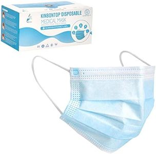 Kinbontop Mascarilla Quirúrgica Desechable Homologada, Tipo IIR de Triple Capa, Transpirables, paquete de 50 unidades