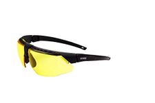 Uvex by Honeywell Avatar Safety Glasses, Black Frame with Amber Lens & HydroShield Anti-Fog Coating (S2852HS)