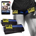 BFR BANDS Blood Flow Restriction Bands - 2 Pack for Legs, Booty & Glutes, 3-Inch Wide Straps - DoubleWrap Occlusion Bands for Gym & Weight Lifting to Increase Muscle Mass in Women & Men